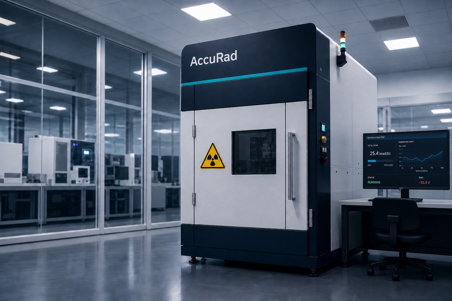 AccuRad TID-X semiconductor X-ray TID system concept in a laboratory setting